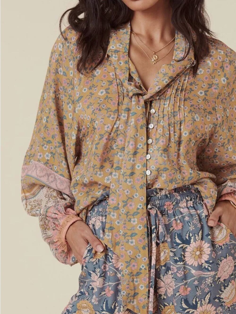 Spell & The Gypsy Collective S Floral Mossy Blouse